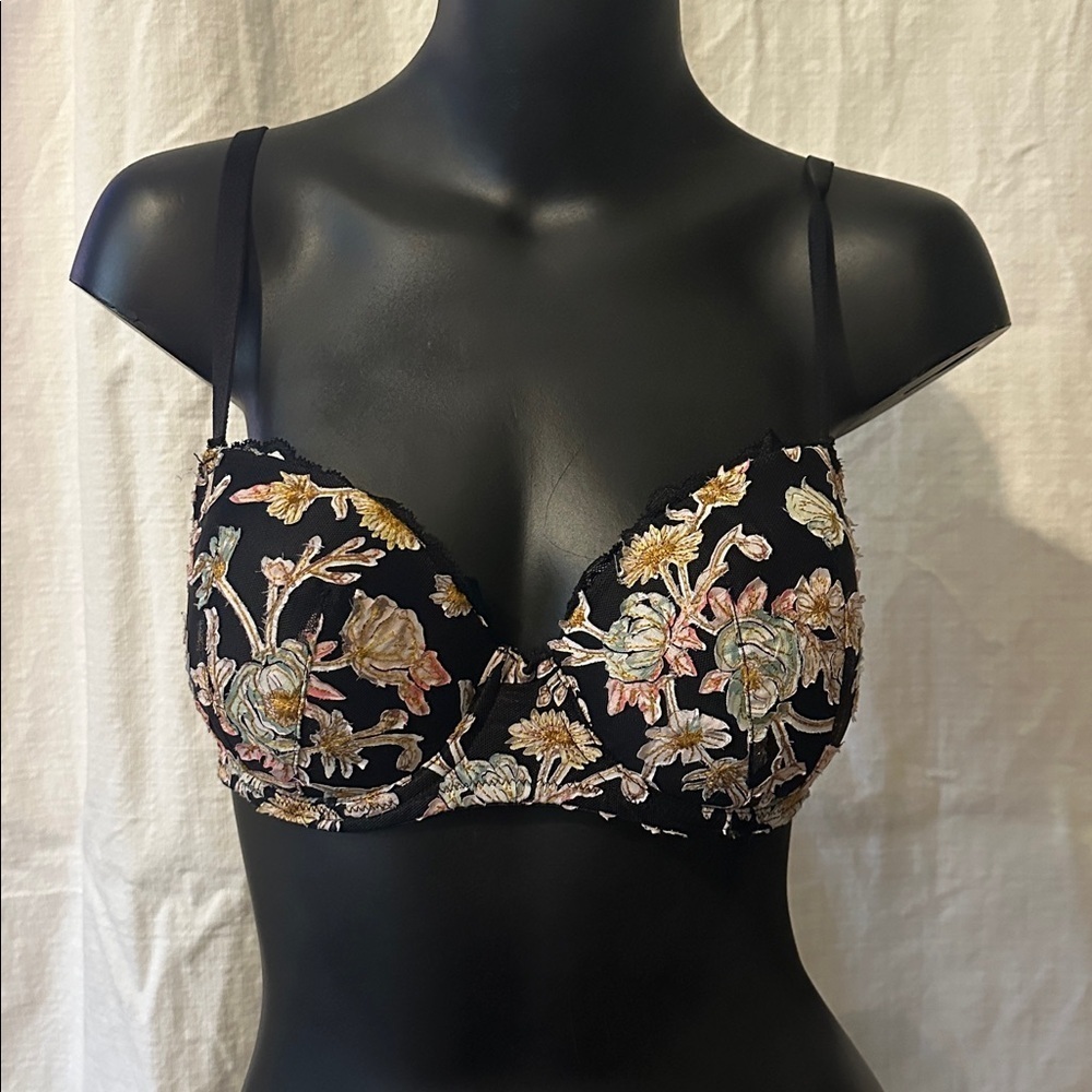 Victoria’s Secret Dream Angels Floral Lace Double Lined Demi Bra 34D AA16 - Picture 3 of 7